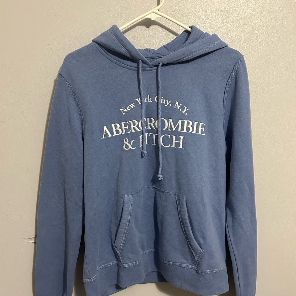 Abercrombie & Fitch Medium Blue Pullover Hoodie